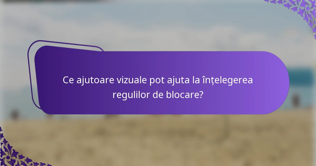 Ce ajutoare vizuale pot ajuta la înțelegerea regulilor de blocare?