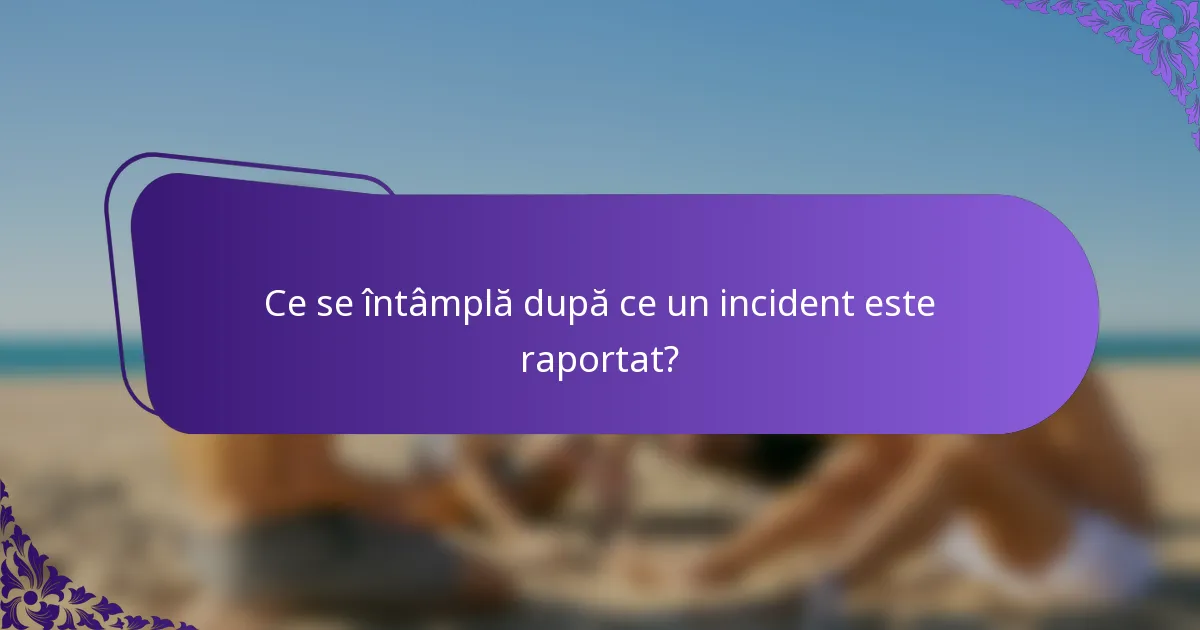 Ce se întâmplă după ce un incident este raportat?